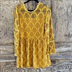 Yellow Lace Kids Dress